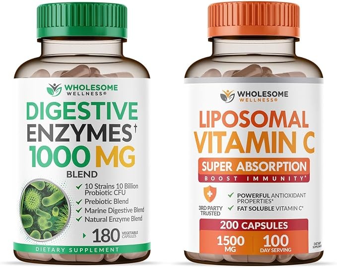 Wholesome Wellness Digestive Enzymes | Prebiotics & Probiotics + Vitamin C thumbnail 3