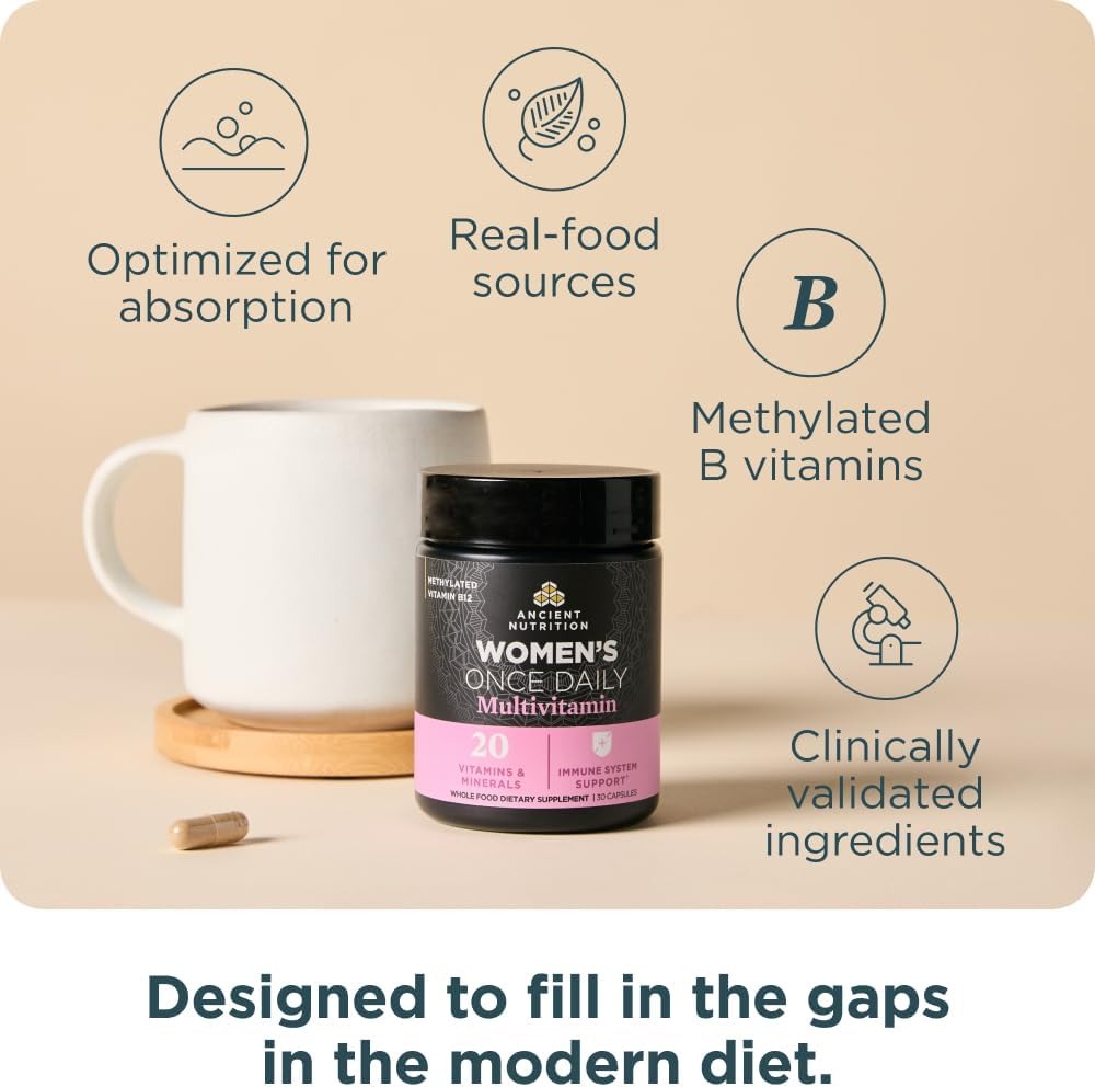 Ancient Nutrition Methylated Multivitamin for Women | Once Daily thumbnail 3