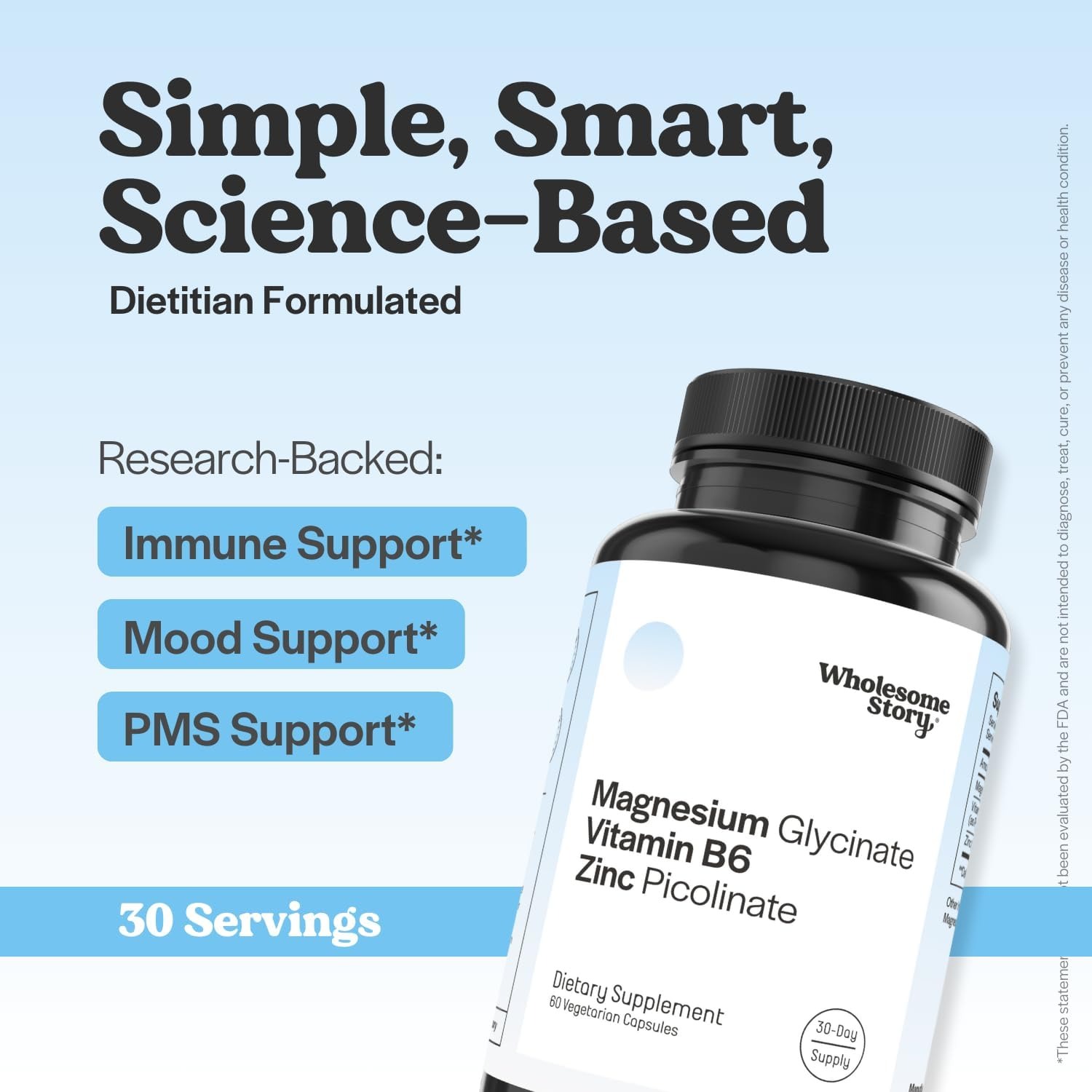 Wholesome Story Zinc Magnesium Vitamin B6 Supplement thumbnail 2