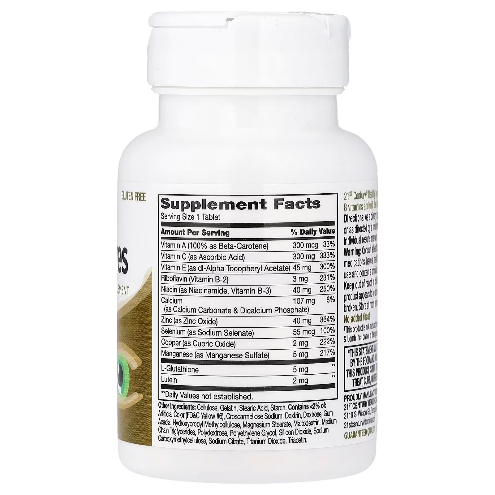 21st Century Healthy Eyes with Lutein and Zinc 36 Tabs thumbnail 2