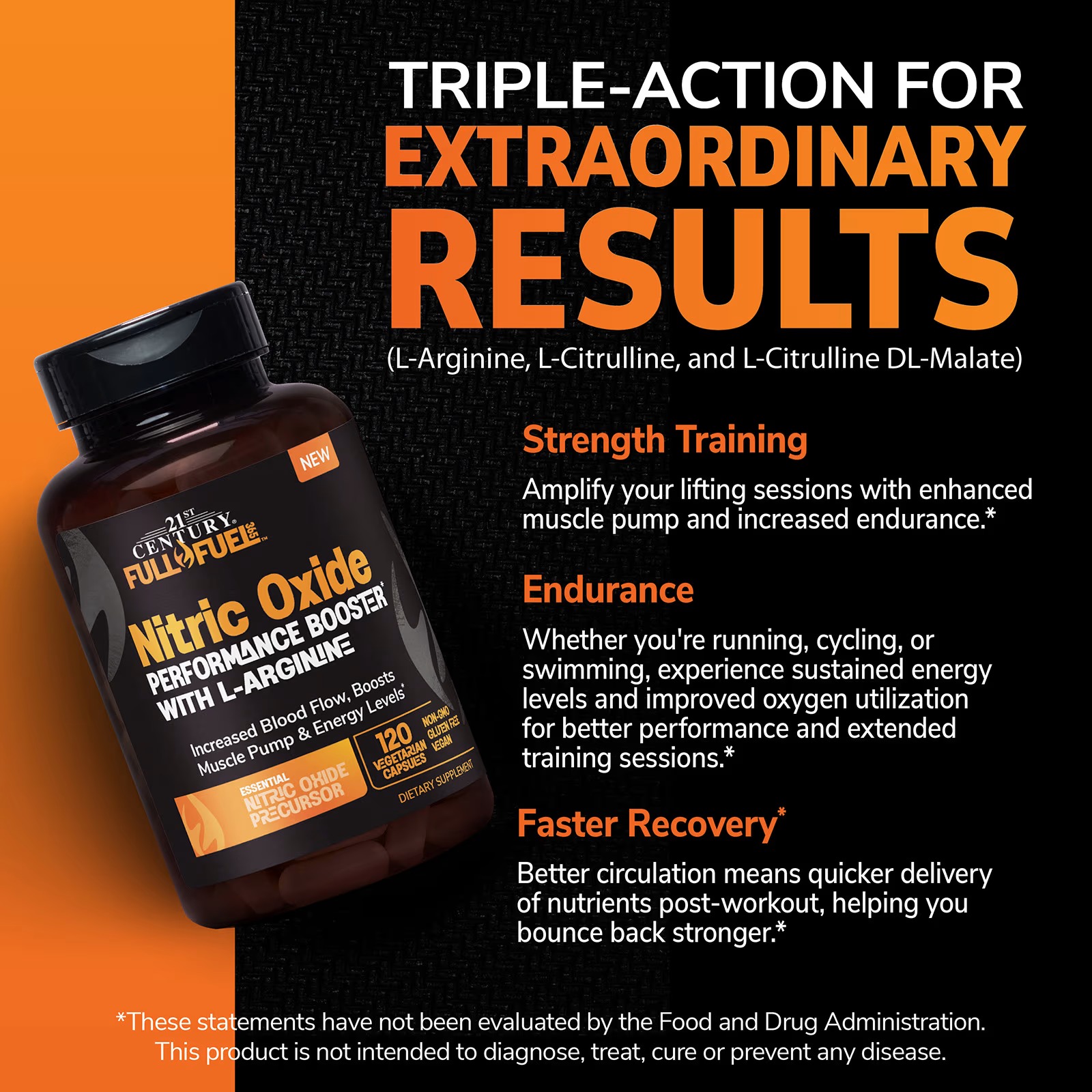 21st Century Nitric Oxide Vegetarian Capsules thumbnail 5