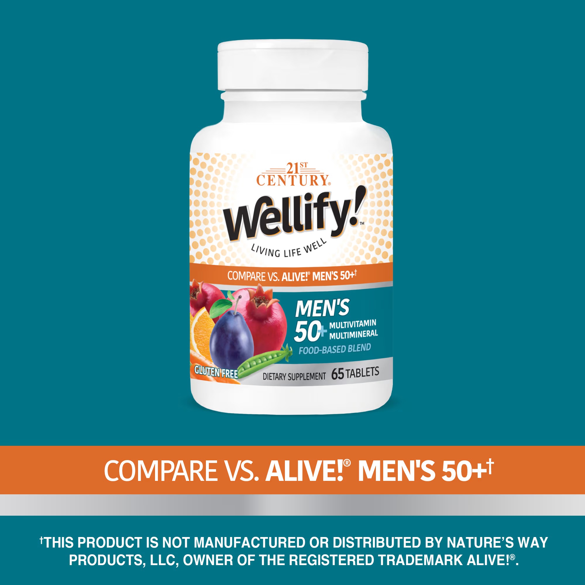 21st Century Men's 50+ Multivitamin Multimineral 65 Tablets thumbnail 5