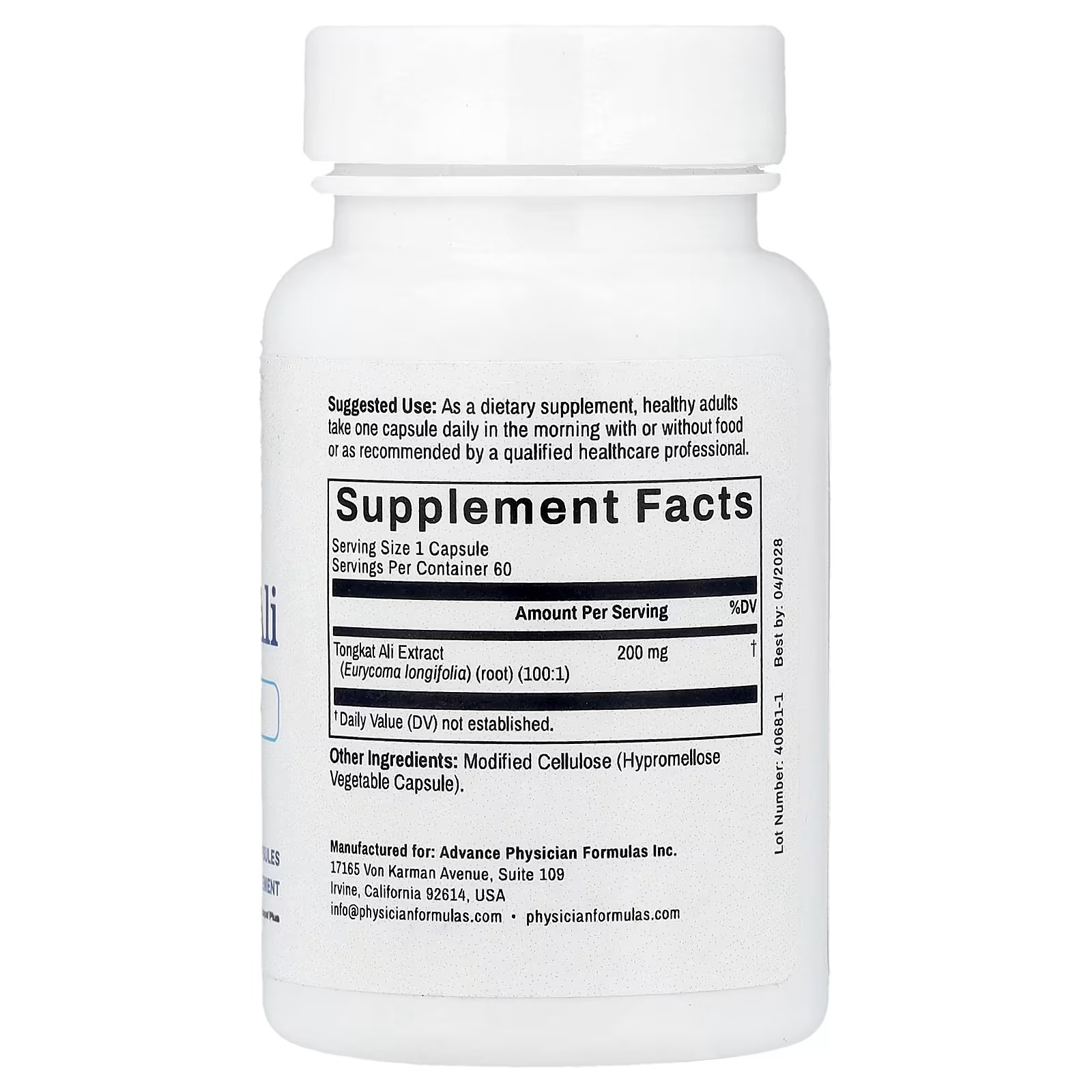 Advance Physician Formulas Tongkat Ali 60 Vegetable Capsules thumbnail 2
