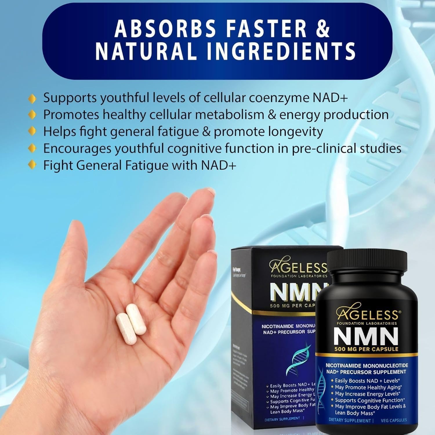 Ageless NMN Healthy Aging Supplement for Men & Women thumbnail 2