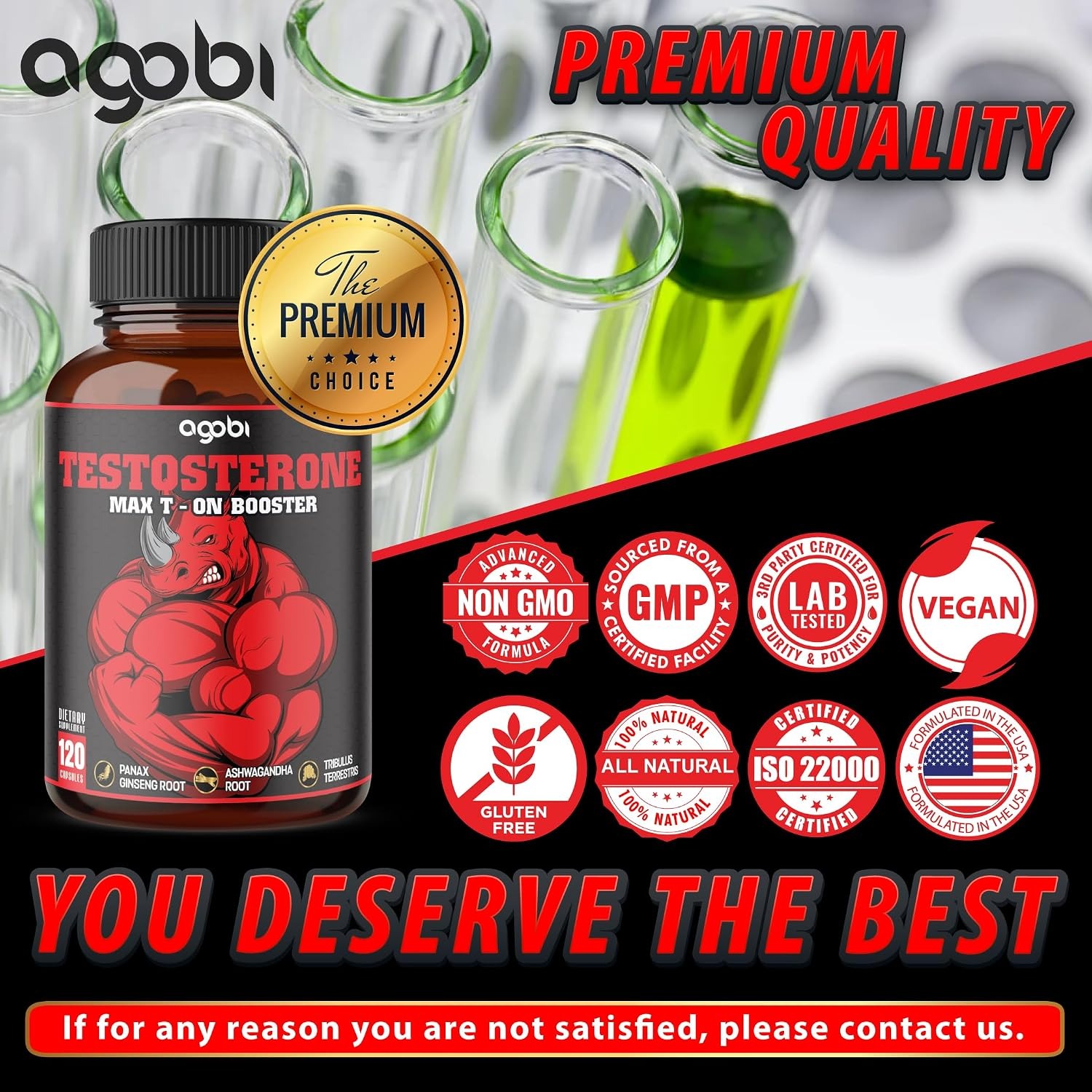 Agobi 11-in-1 Testosterone Supplement 120 Capsules thumbnail 6