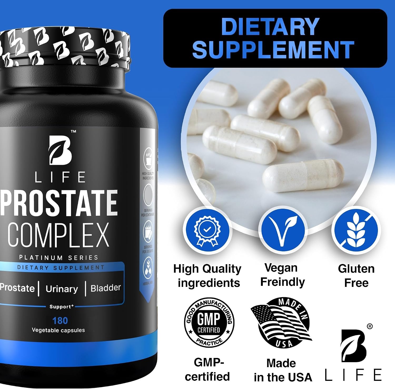 B Life Prostate Platinum Supplement for Men thumbnail 6