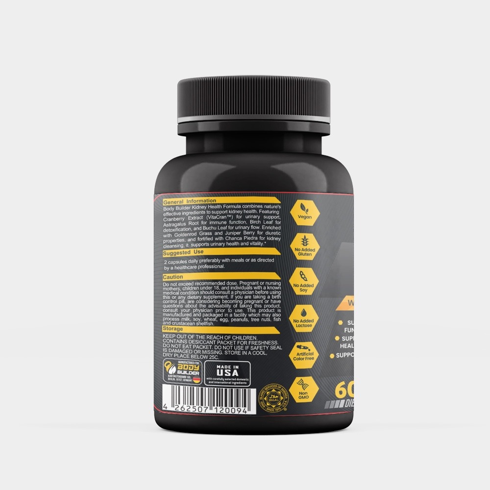 Body Builder Kidney Health Supplement 60 Capsules thumbnail 3