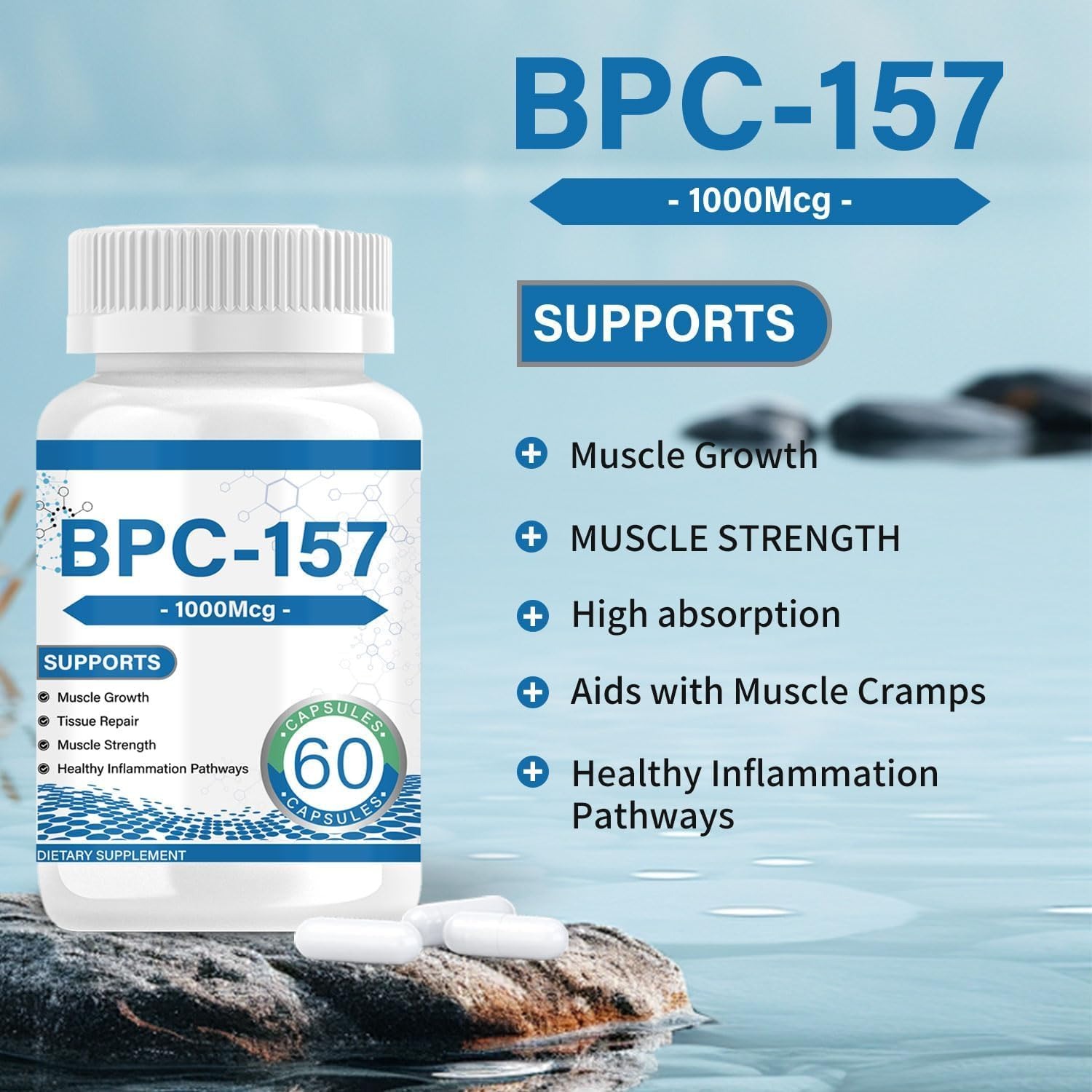 BPC-157 1000 mcg 60 Capsules – Non-GMO Formula thumbnail 5