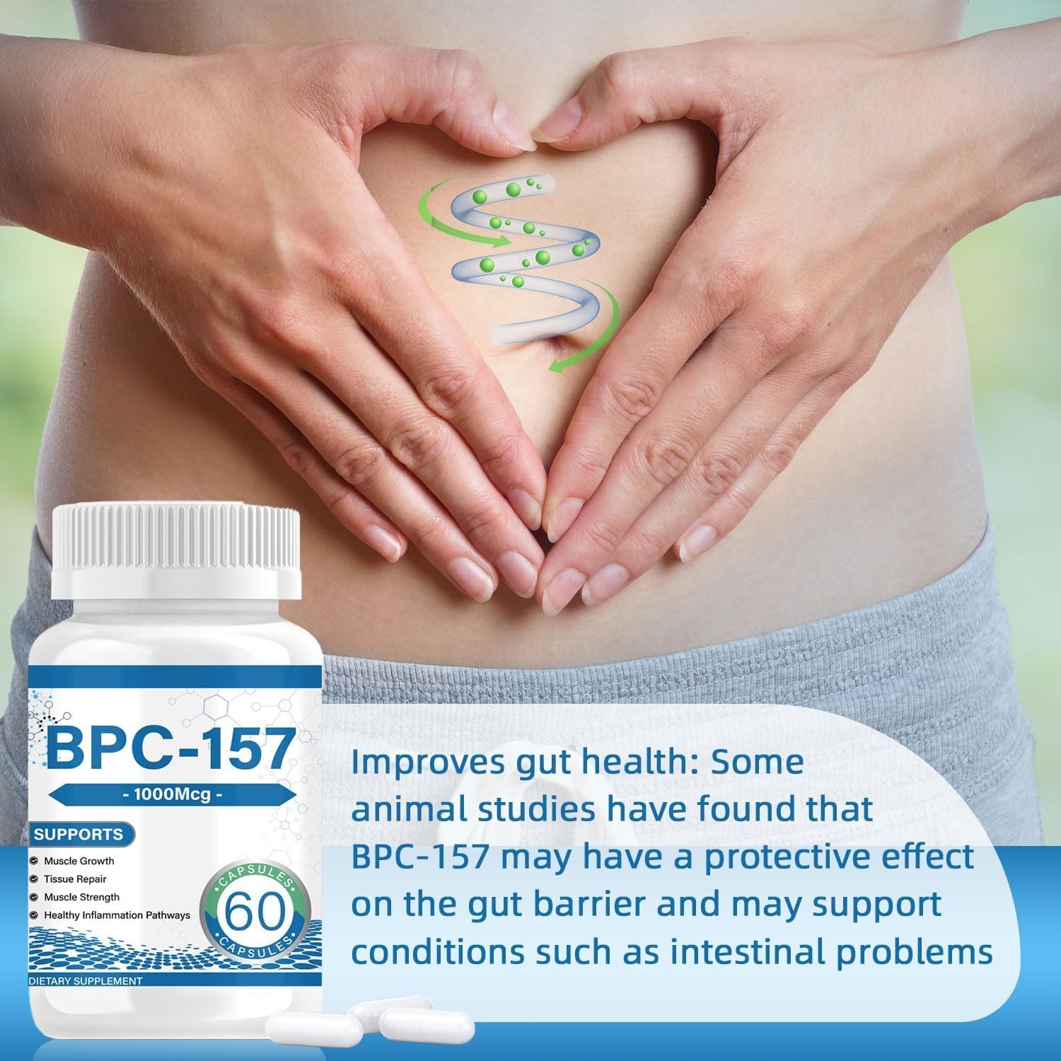 BPC-157 1000 mcg 60 Capsules – Non-GMO Formula thumbnail 2