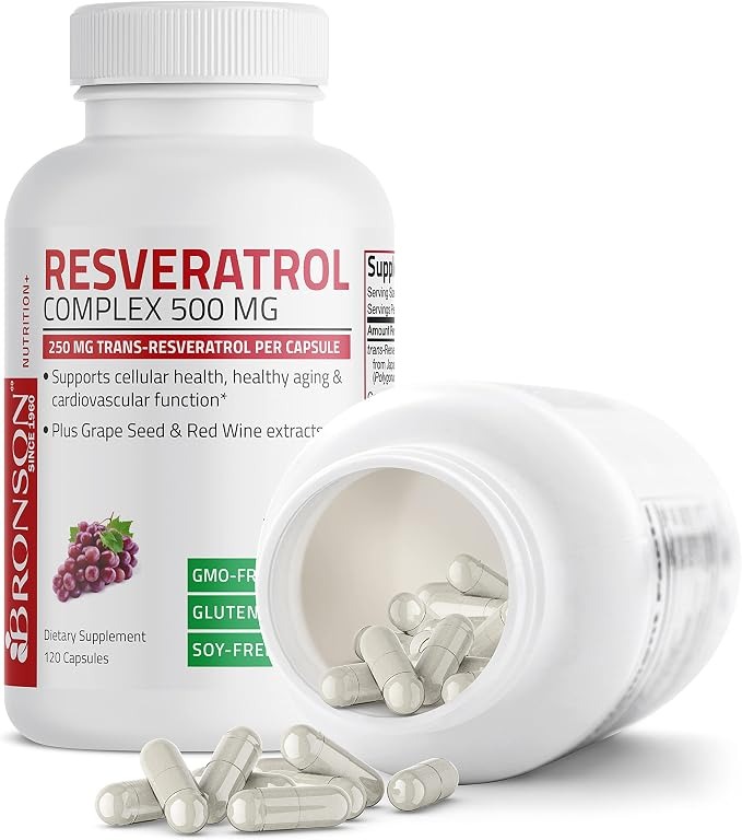 Bronson Resveratrol 500 mg Dietary Supplement Pakistan thumbnail 3