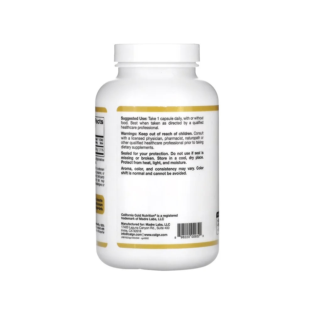 California Gold Vitamin C 1000mg 60 Capsules in Pakistan thumbnail 2
