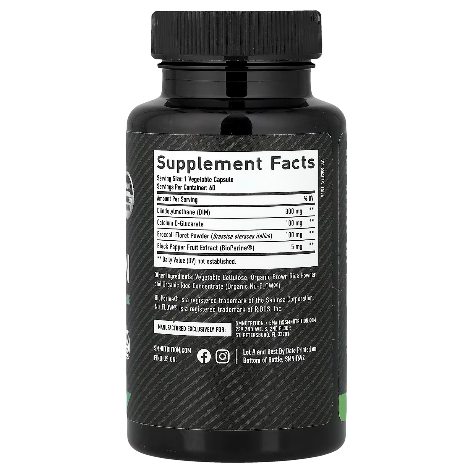SMNutrition Diindolylmethane with CDG 60 Capsules thumbnail 2