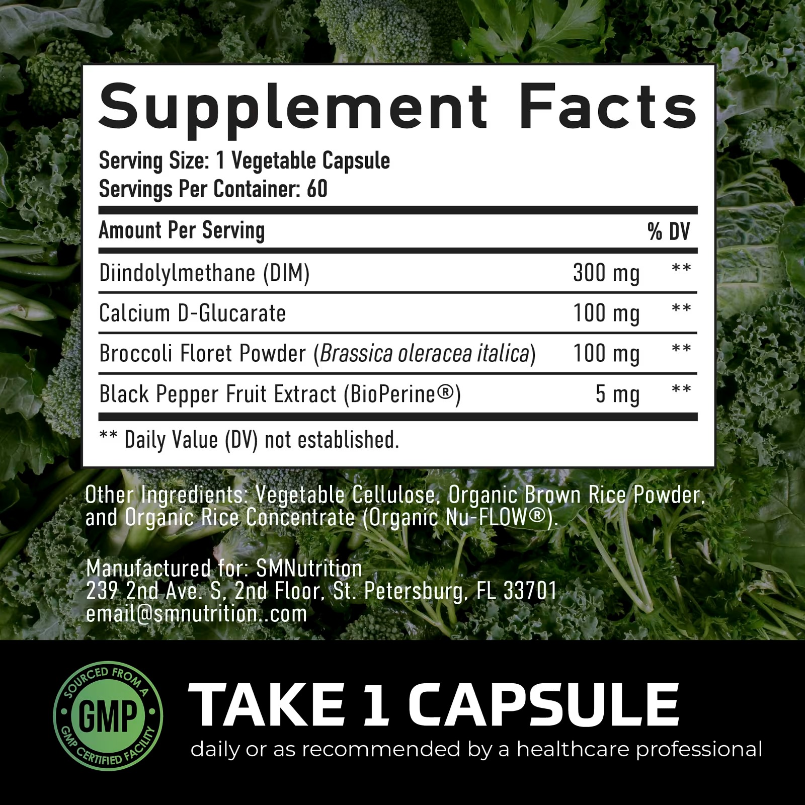 SMNutrition Diindolylmethane with CDG 60 Capsules thumbnail 6