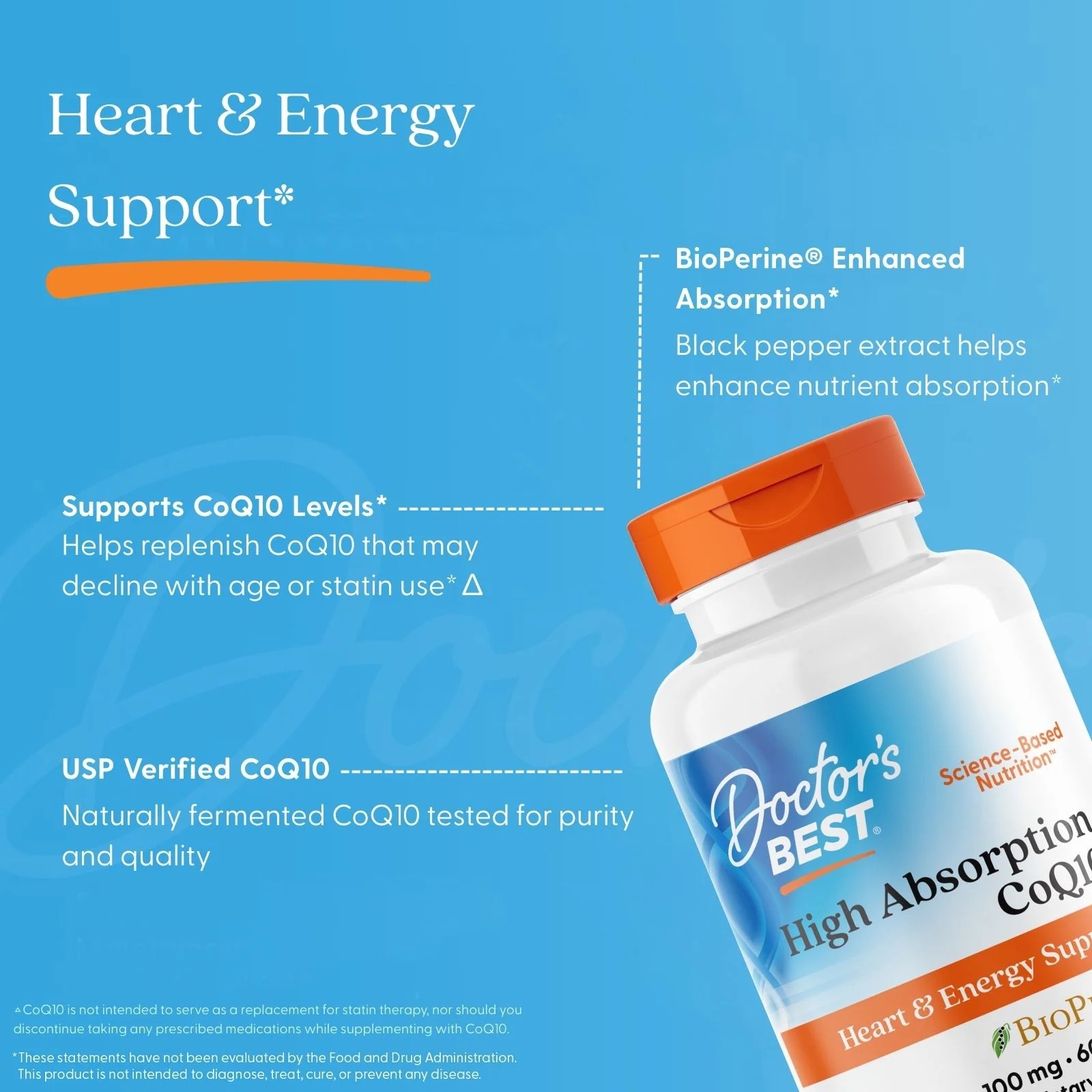 Doctor's Best CoQ10 100 mg 60 Softgels in Pakistan thumbnail 9
