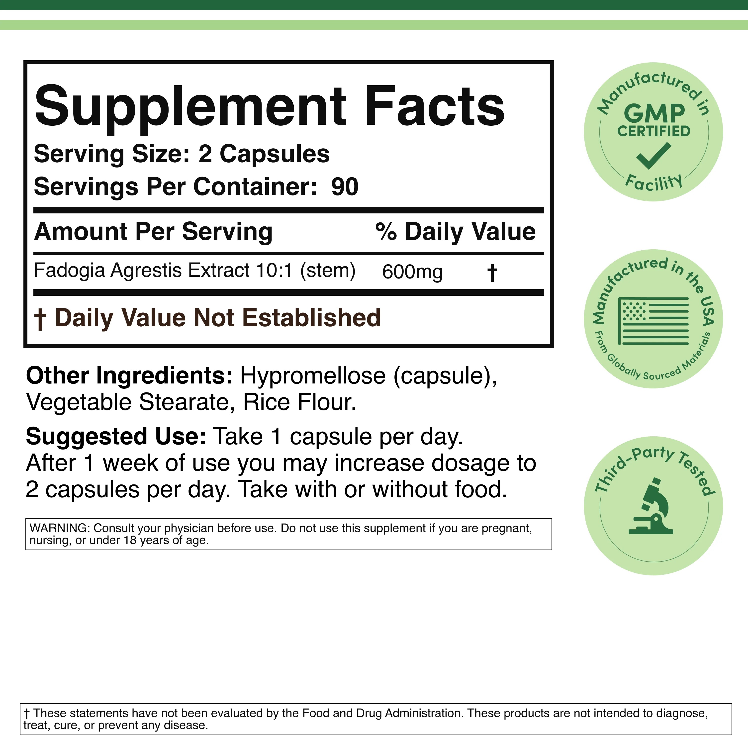 Fadogia Agrestis Pure Single-Ingredient Capsules Pakistan thumbnail 3