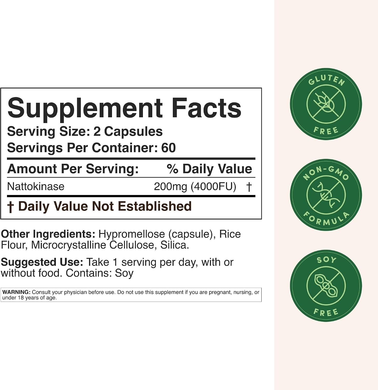 Nattokinase Enzyme Supplement 120 Capsules Pakistan thumbnail 3