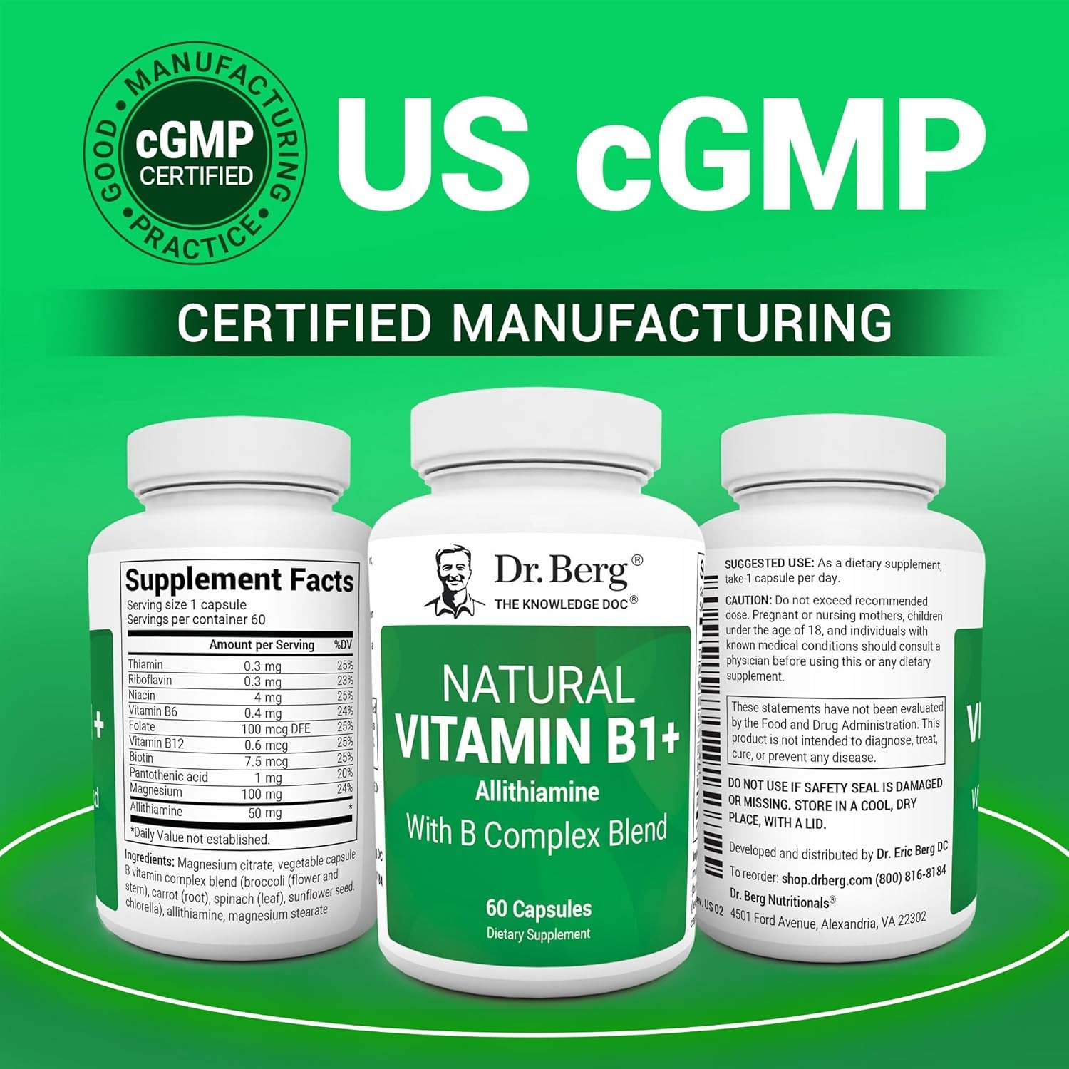 Natural Vitamin B1+ Allithiamine 60 Capsules in Pakistan thumbnail 3