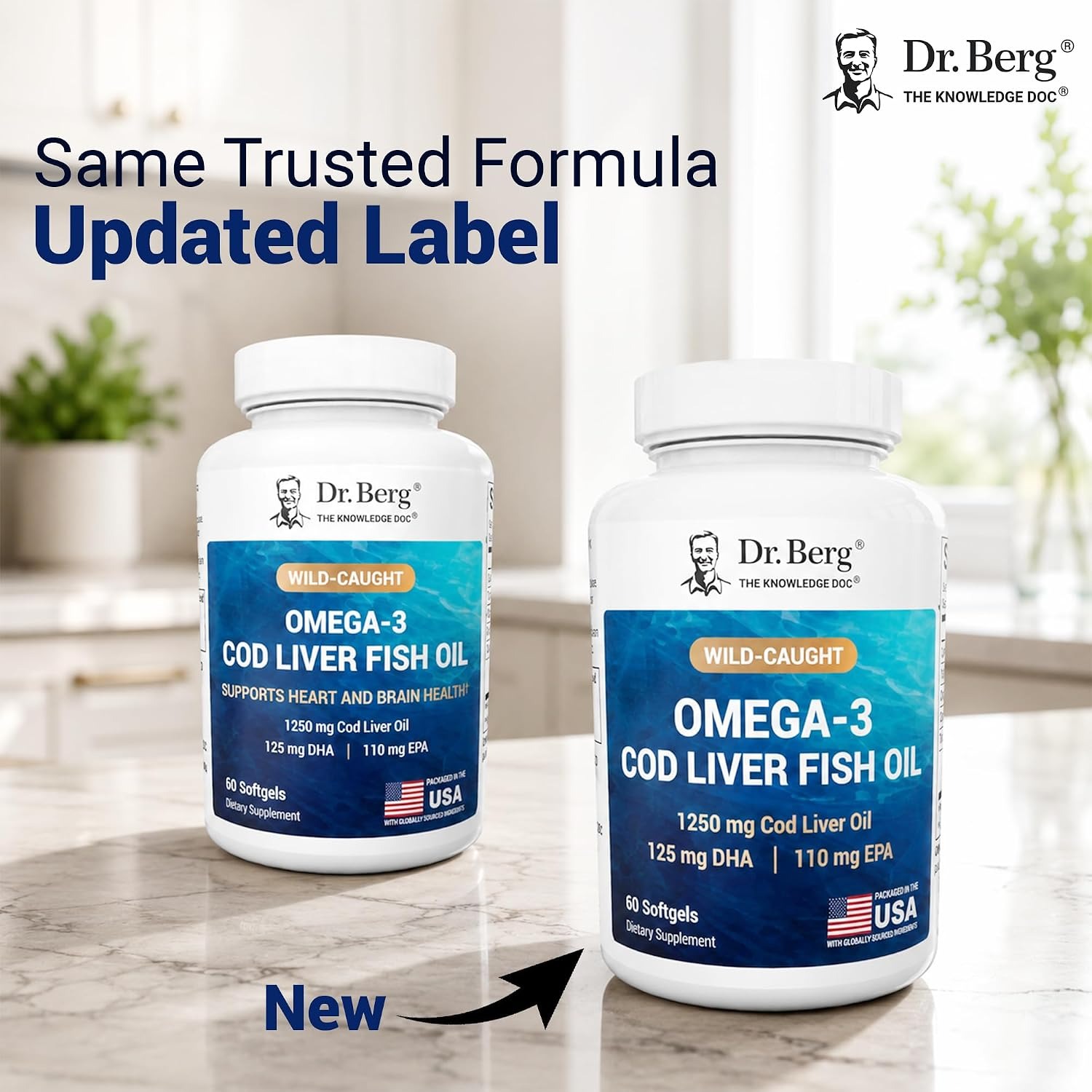 Dr Berg Omega-3 Cod Liver Fish Oil 60 Softgels in Pakistan thumbnail 3