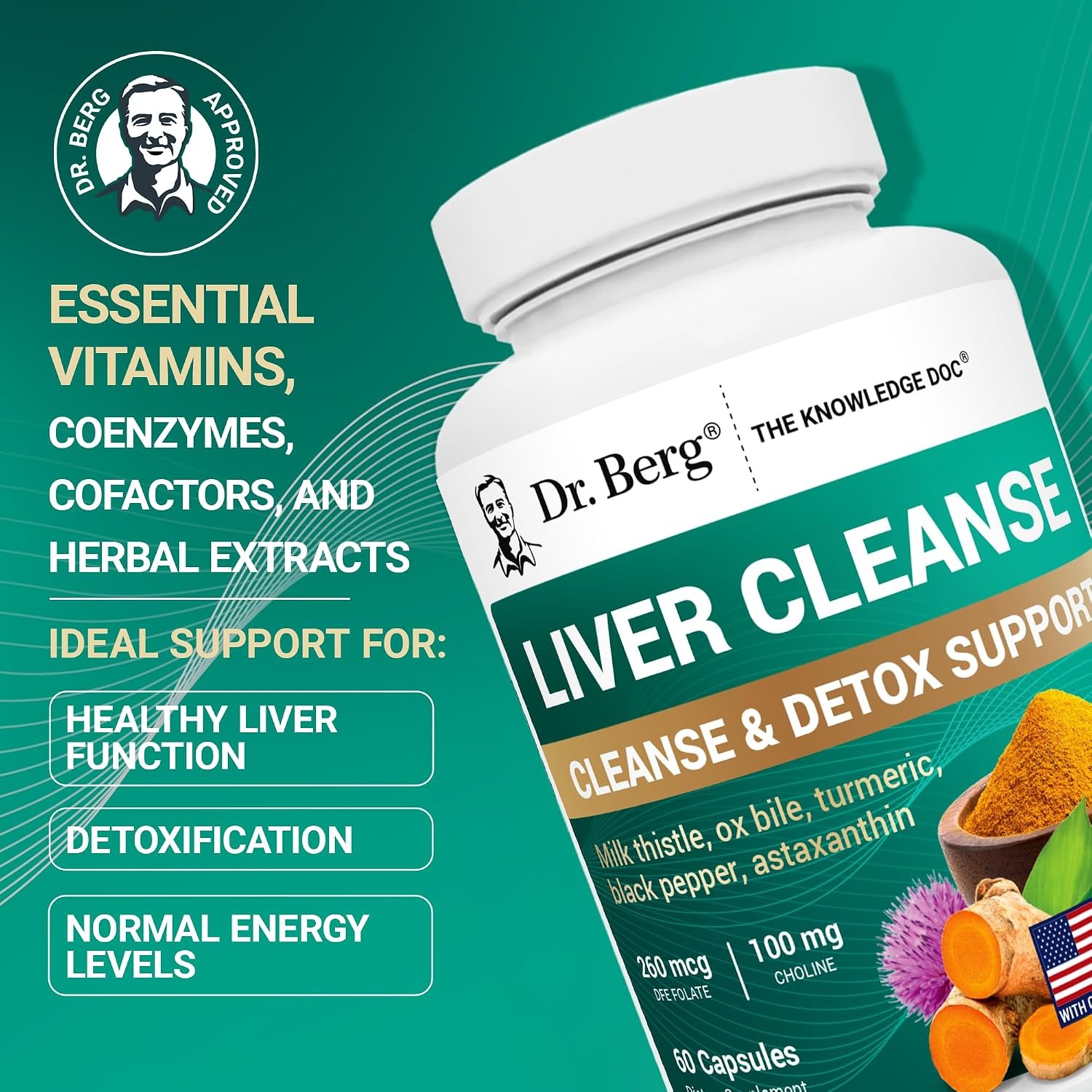 Dr. Berg's Liver Cleanse Detox & Repair Capsules 60 Count thumbnail 3