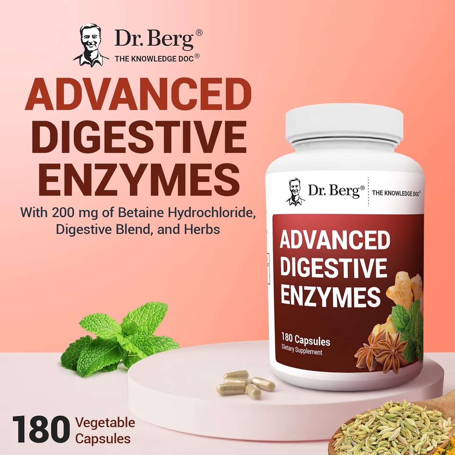Buy Dr. Berg Advanced Digestive Enzymes 180 Capsules in Pakistan thumbnail 5