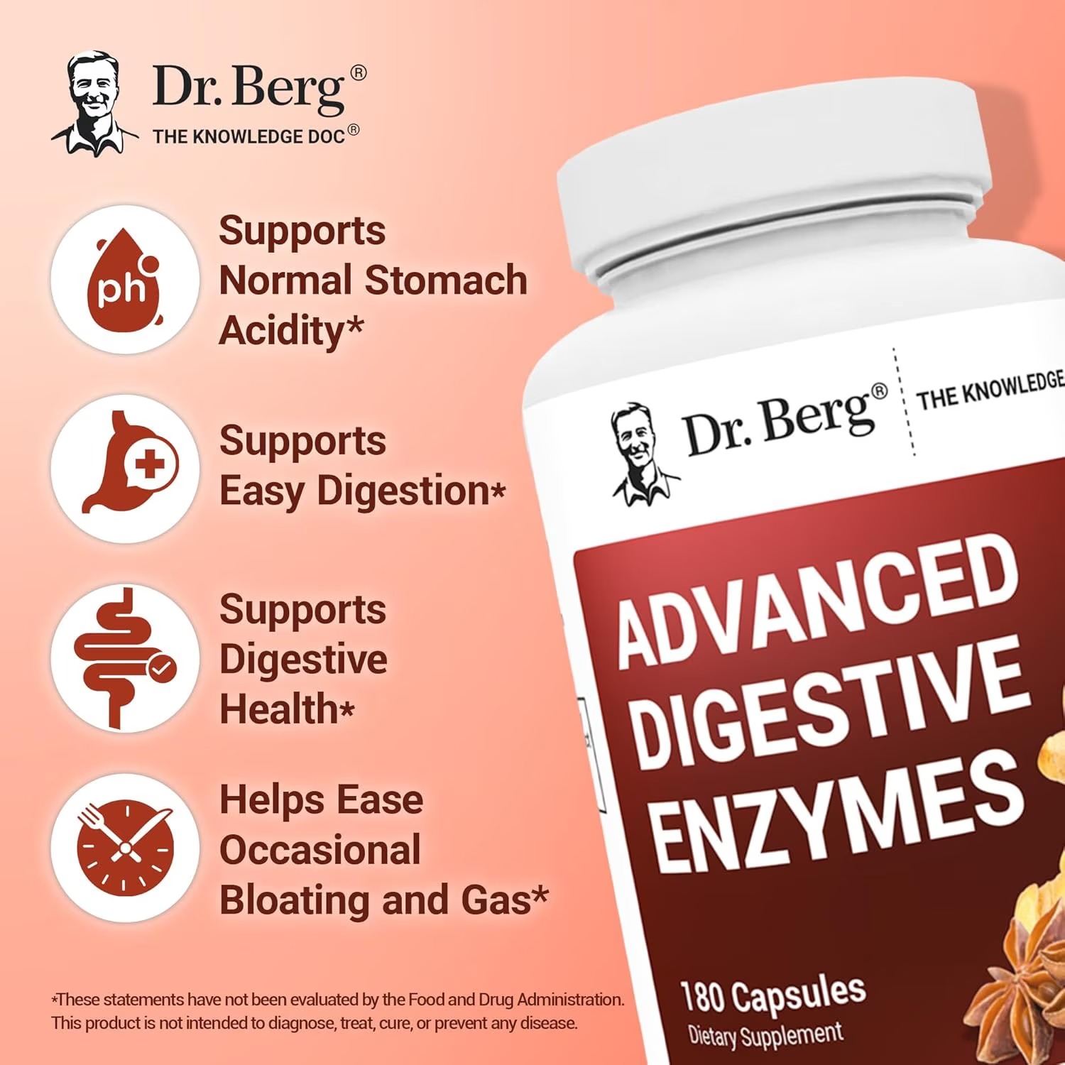 Buy Dr. Berg Advanced Digestive Enzymes 180 Capsules in Pakistan thumbnail 4