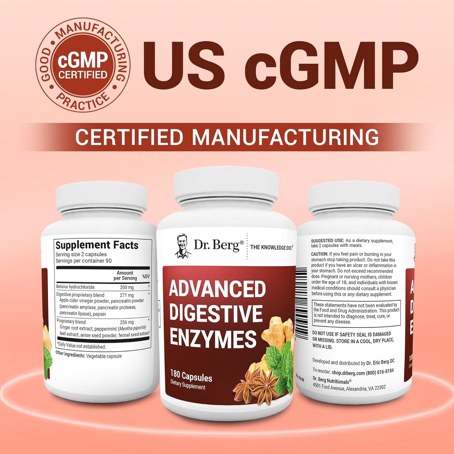 Buy Dr. Berg Advanced Digestive Enzymes 180 Capsules in Pakistan thumbnail 6