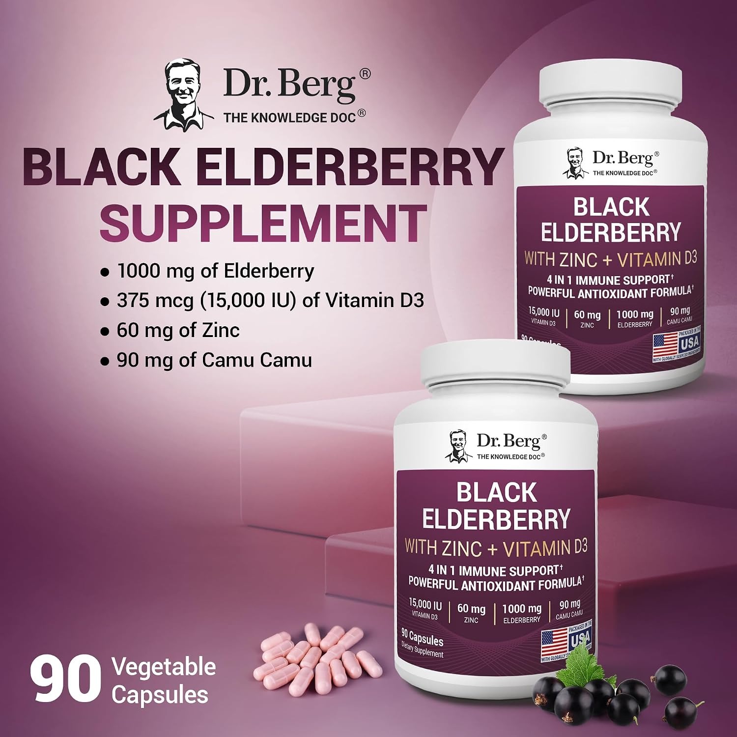 Buy Dr. Berg Elderberry Immune Support Capsules in Pakistan thumbnail 5