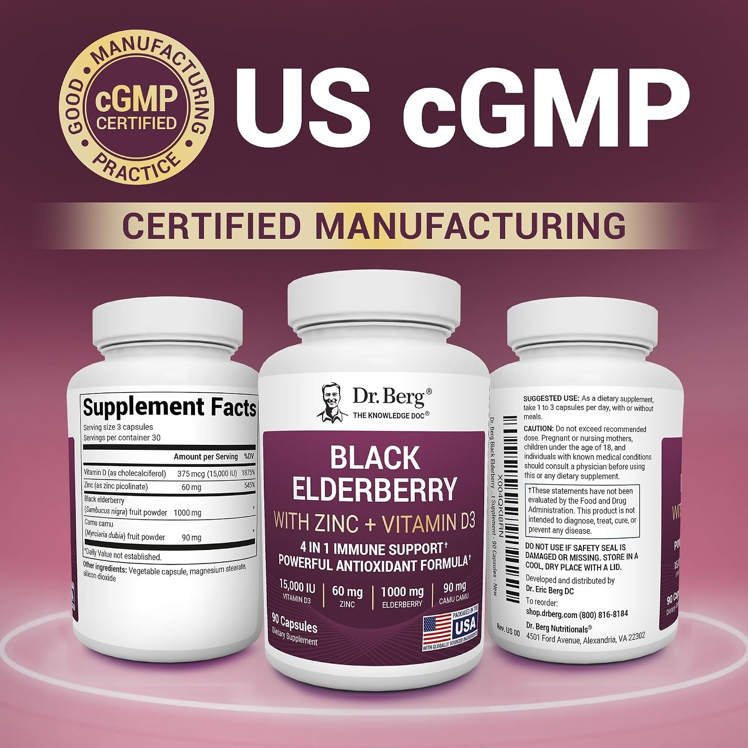 Buy Dr. Berg Elderberry Immune Support Capsules in Pakistan thumbnail 2