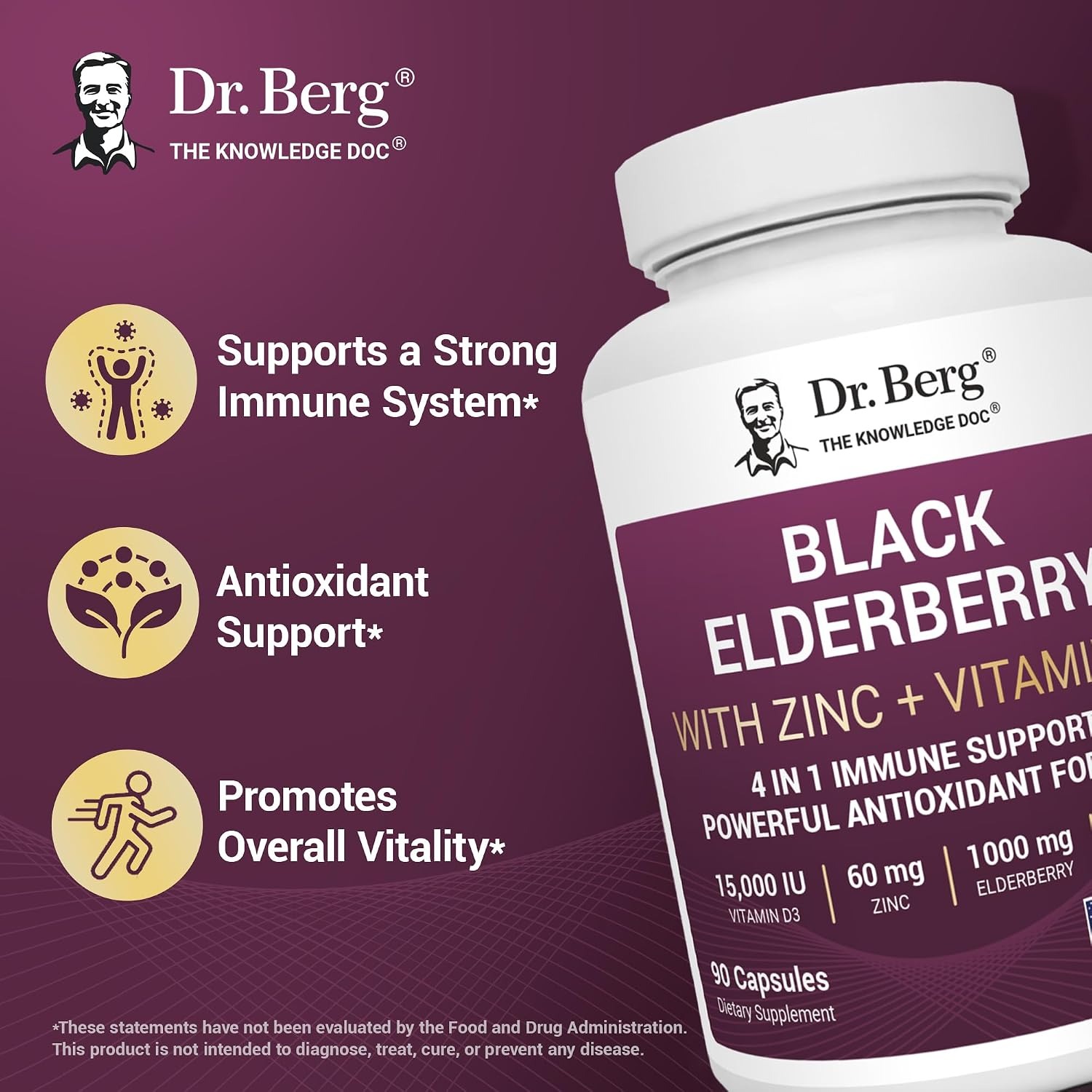 Buy Dr. Berg Elderberry Immune Support Capsules in Pakistan thumbnail 4