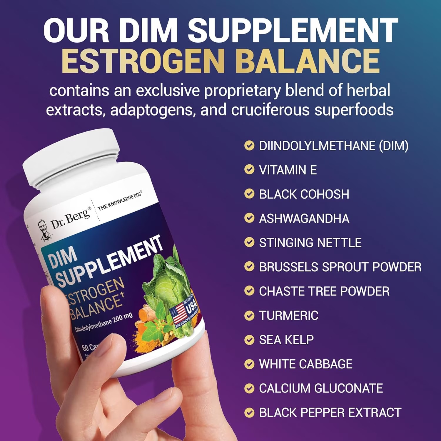 Dr. Berg DIM Supplement for Women 60 Capsules Pakistan thumbnail 6