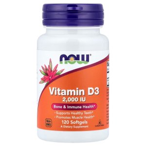 NOW Foods Vitamin D32,000 IU Bone &amp; Immunity Health 120 Softgels