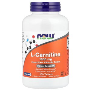NOW Foods L-Carnitine 1,000 mg Fitness Support 100 Tablets