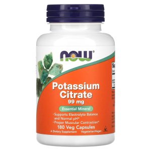 NOW Foods Potassium Citrate, 99 mg Essential Mineral 180  Capsules