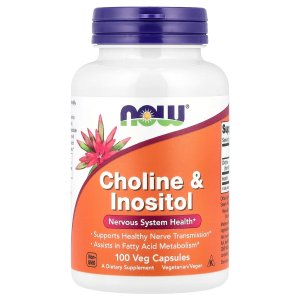 NOW Foods Choline &amp; Inositol Nervous System Health 100 Capsules