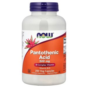 NOW Foods Pantothenic Acid B-Complex Vitamin 250 Capsules