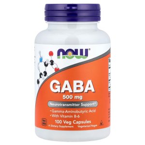 NOW Foods GABA Gamma-Aminobutyric Acid 100 Capsules