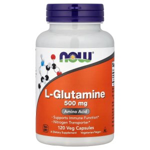 NOW Foods L-Glutamine 500 mg Amino Acid 120 Capsules