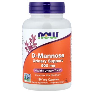 NOW FoodsD-Mannose 500 mg Urinary Support 120 Capsules