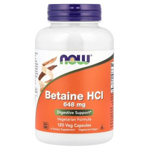 NOW Foods Betaine HCl Digestive Support 120 Capsules