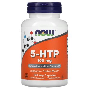 NOW Foods 5-HTP 100 mg Supports a Positive Mood 120 Capsules