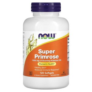 NOW Foods Super Primrose 1,300 mg Women's Health 120 Softgels