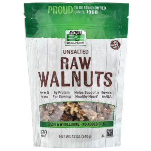 NOW Foods Real Food Raw Walnuts, Unsalted 340 g