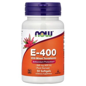 NOW Foods E-400 268 mg400 IU With Mixed Tocopherols 50 Softgels
