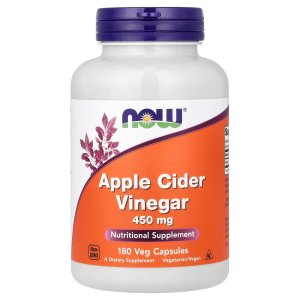 NOW Foods Apple Cider Vinegar 450 mg Nutritional Supplement 180 Capsules