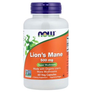 NOW Foods Lion's Mane 500 mg Super Mushroom 60 Capsules
