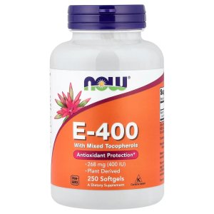 NOW Foods E-400 with Mixed Tocopherols 268 mg 400 IU 250 Softgels