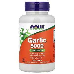 NOW Foods Garlic 5000 mcg of Allicin 90 Tablets