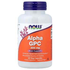 NOW Foods Alpha GPC 300 mg Brain Support 60  Capsules