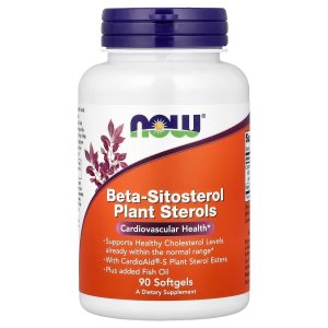 NOW Foods Beta-Sitosterol Plant Sterols Cardiovascular Health 90 Softgels