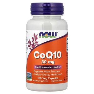 NOW Foods CoQ10 30 mg Cardiovascular Health 120 Capsules
